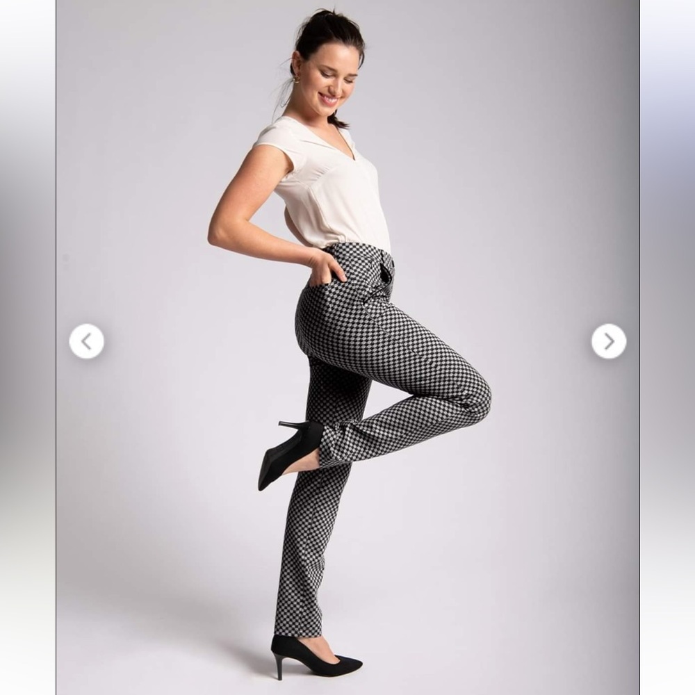 Betabrand | Catstooth Pattern Pants